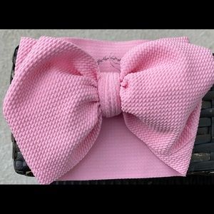 Bubblegum pink handmade overside headwrap bow